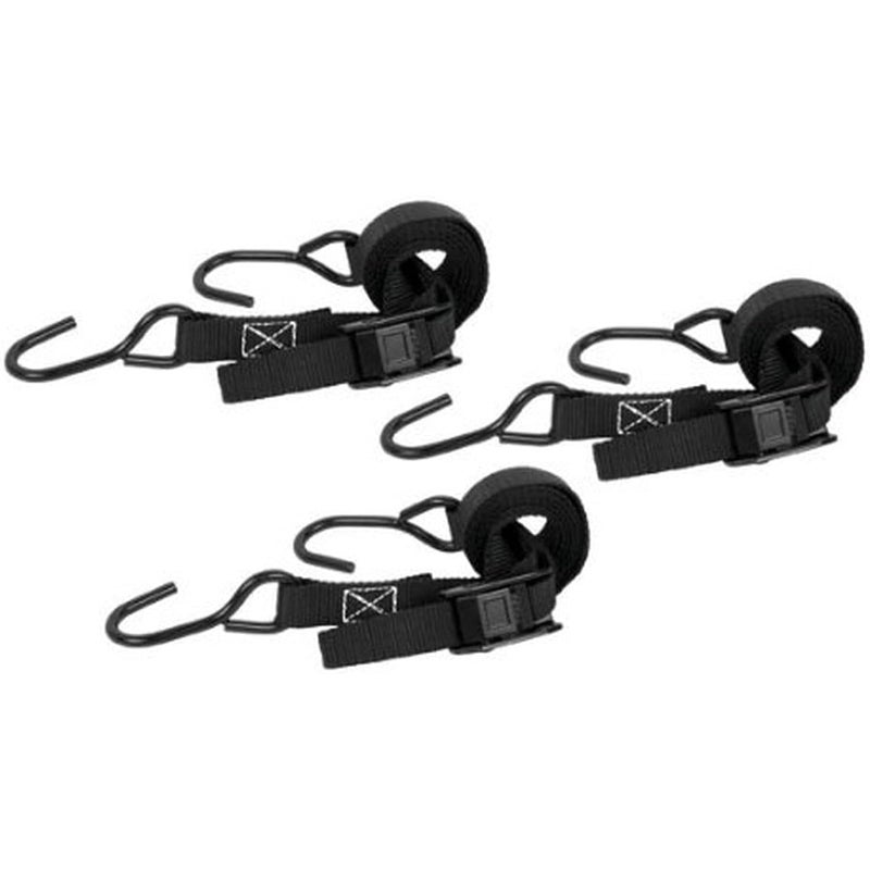 Muddy 1" X 8' Cam-Buckle Rugged Durable Reliable Adjustable Versatile Outdoor Strap with 2 Vinyl-Coated Steel Hooks, 400-lbs Maximum Capacity, 3 Pack - Image 1